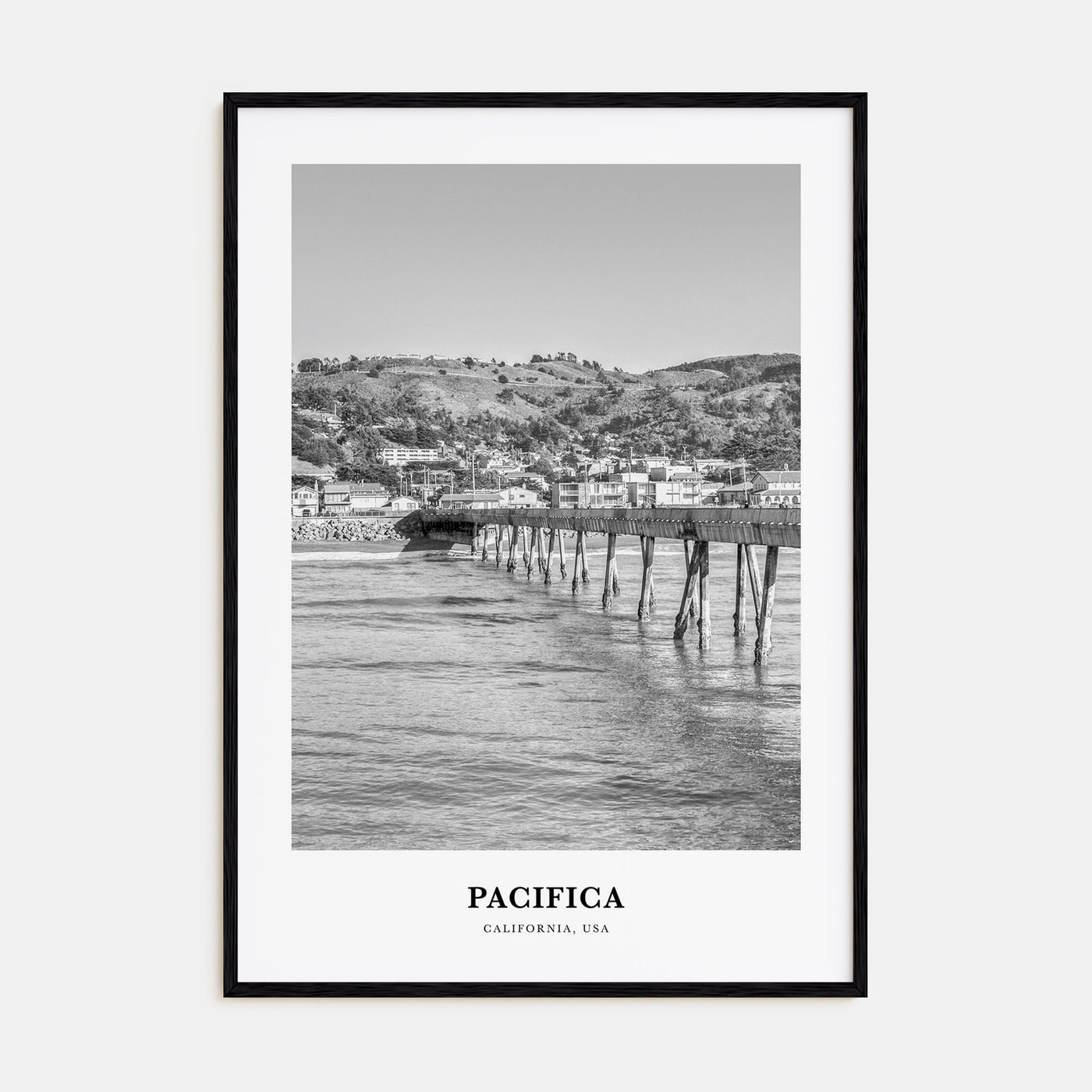 Pacifica Portrait B&W Poster
