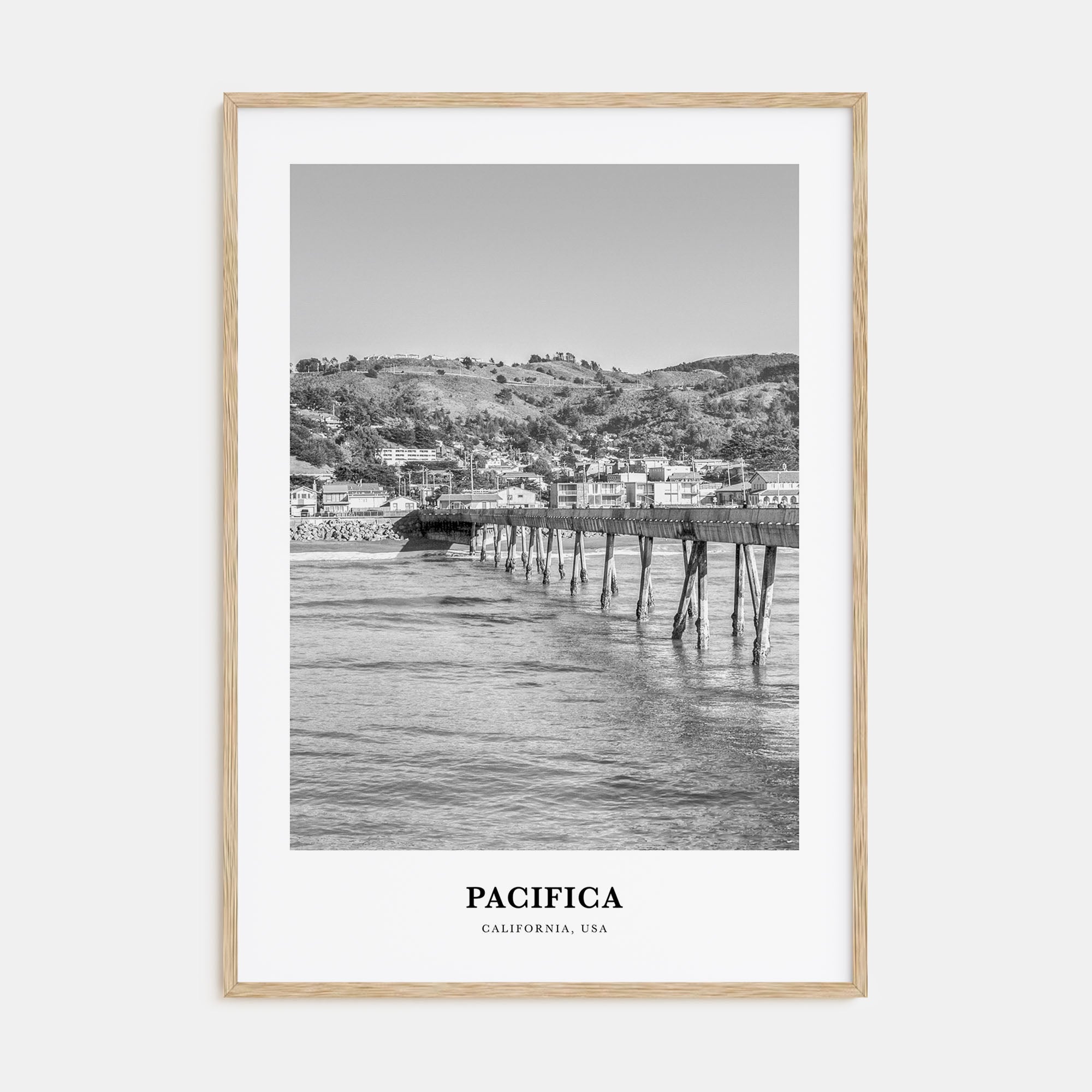 Pacifica Portrait B&W Poster