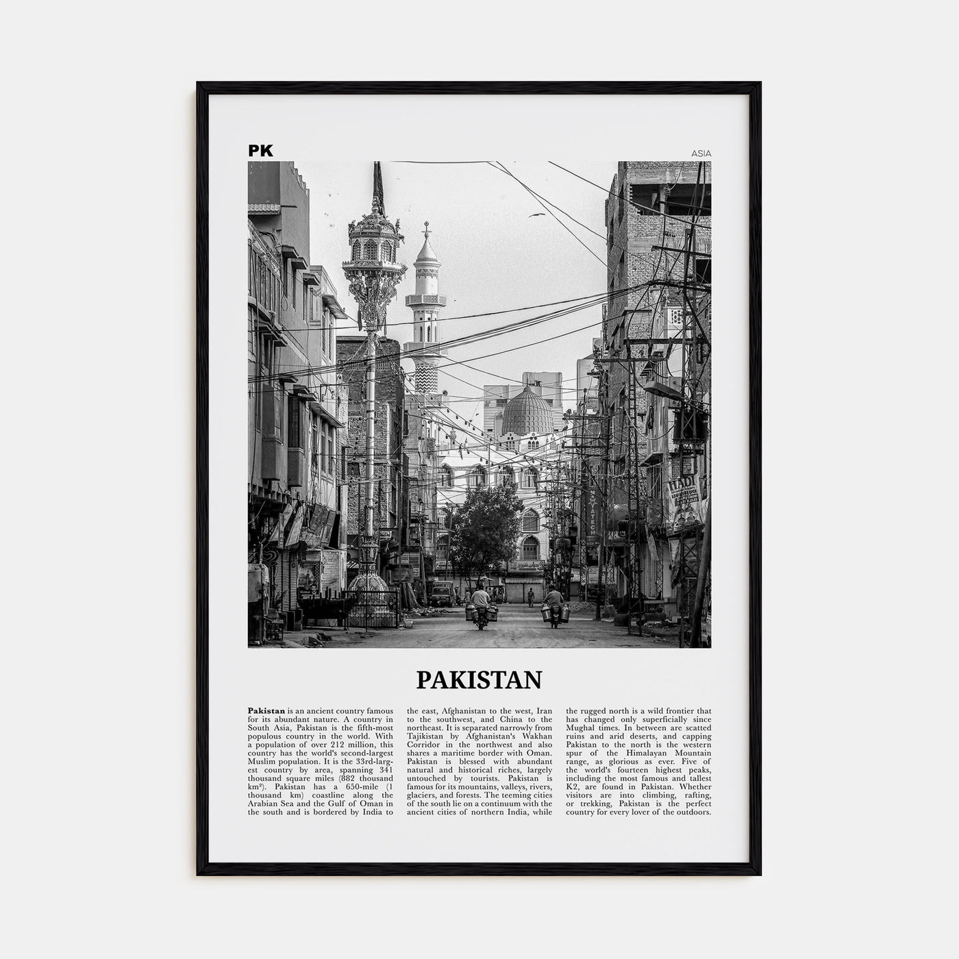 Pakistan Travel B&W No 1 Poster