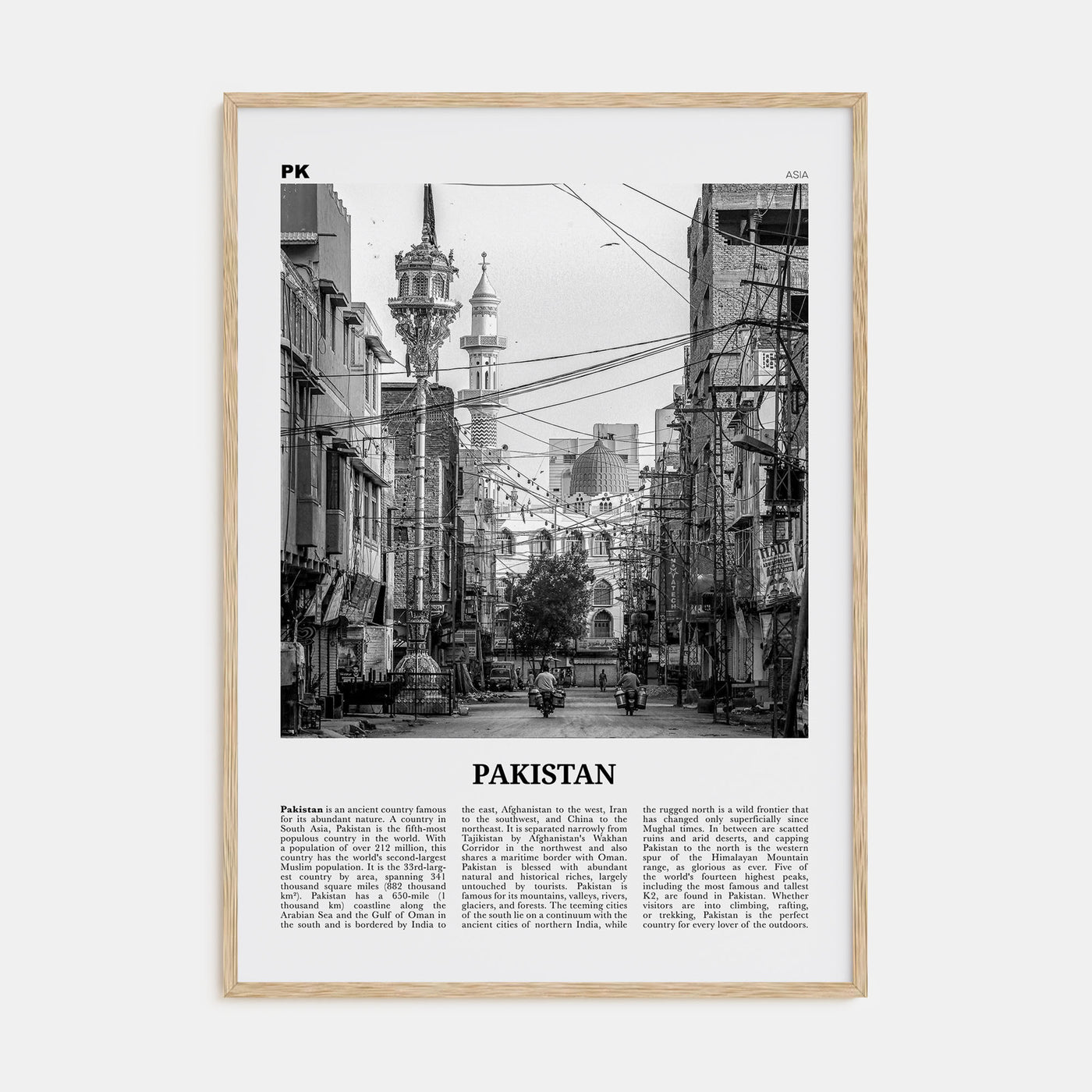 Pakistan Travel B&W No 1 Poster
