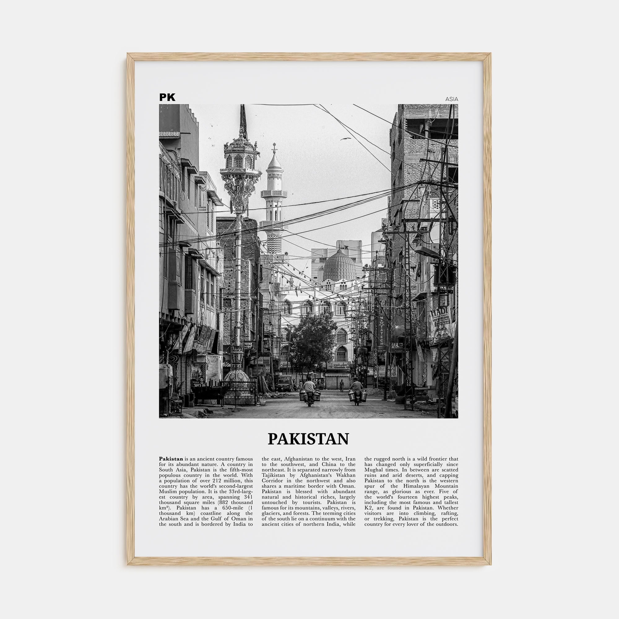 Pakistan Travel B&W No 1 Poster