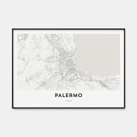 Palermo Map Landscape Poster