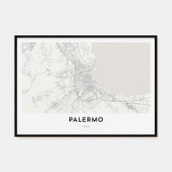 Palermo Map Landscape Poster