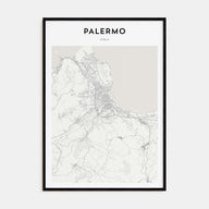Palermo Map Portrait Poster