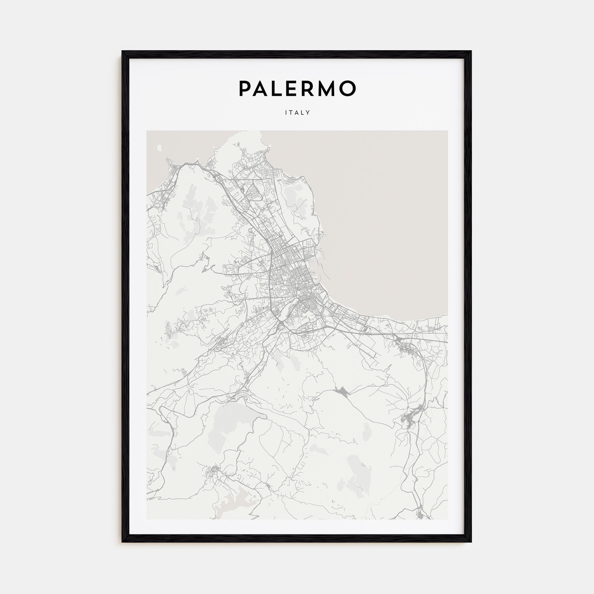 Palermo Map Portrait Poster