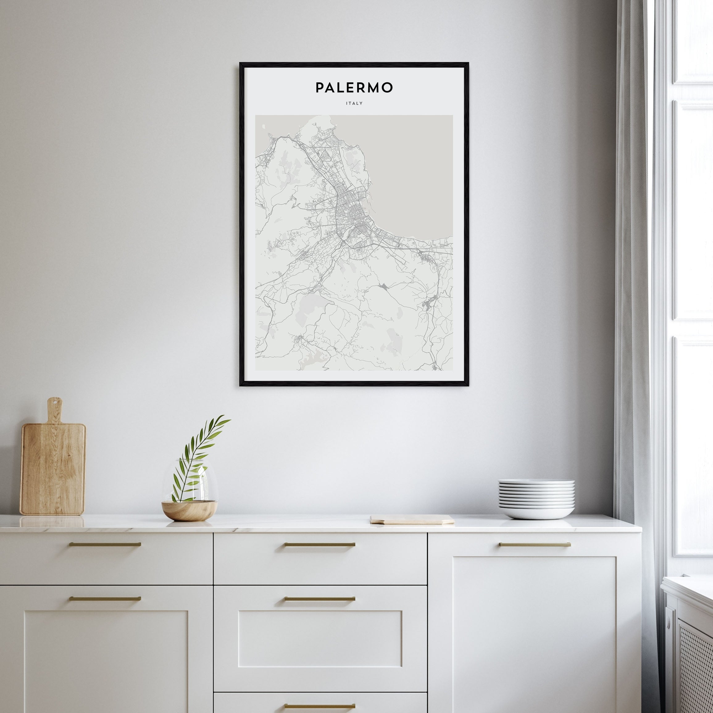 Palermo Map Portrait Poster