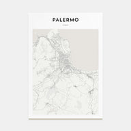 Palermo Map Portrait Poster