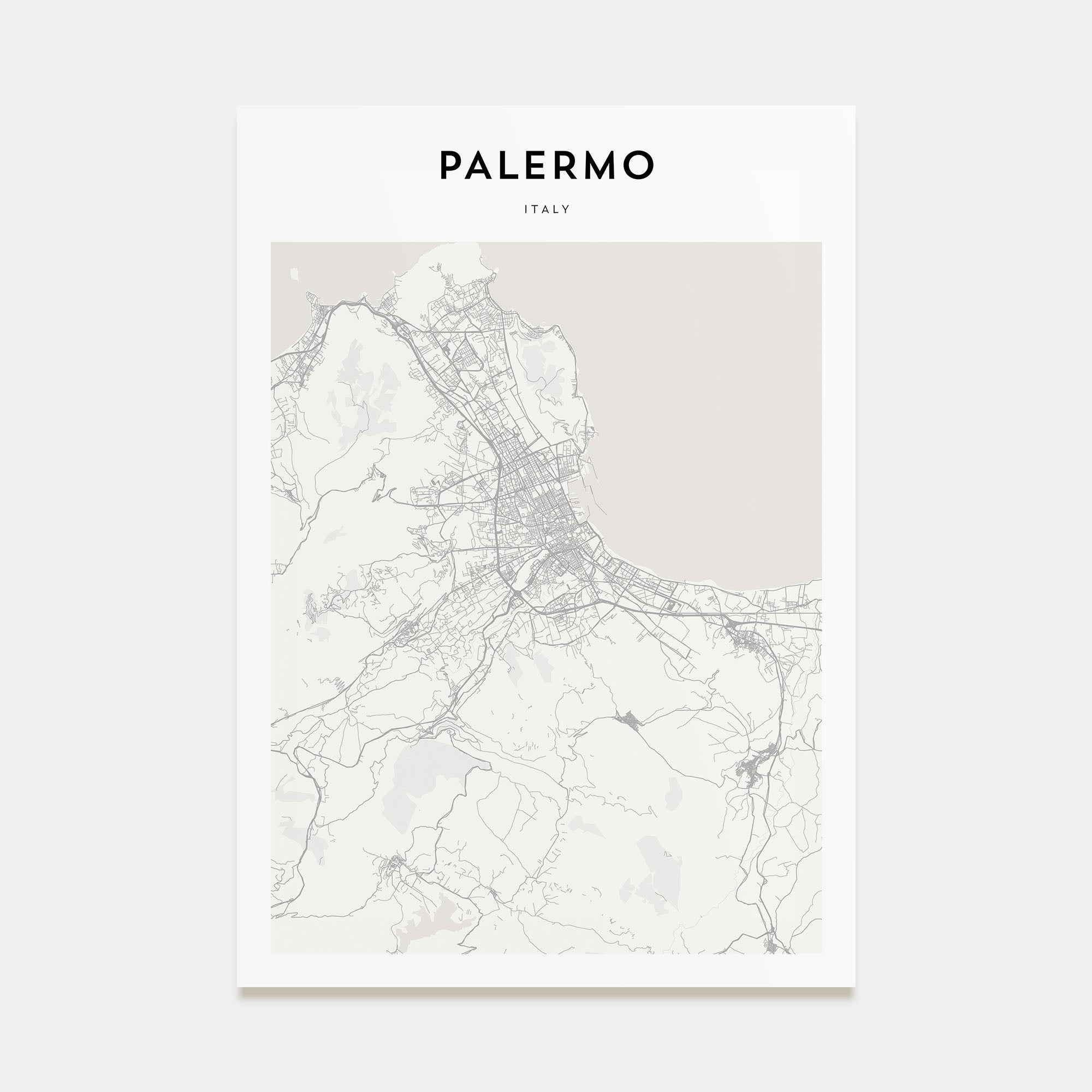 Palermo Map Portrait Poster