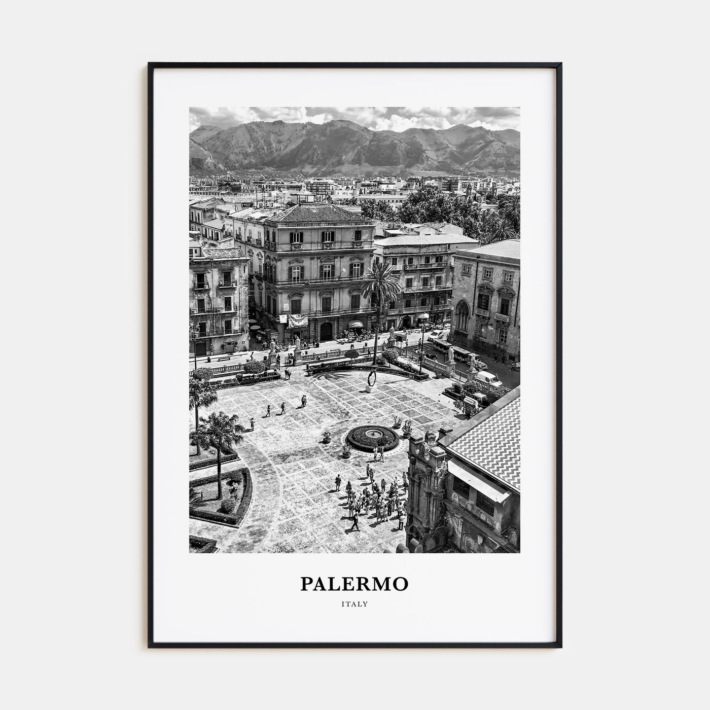Palermo Portrait B&W Poster
