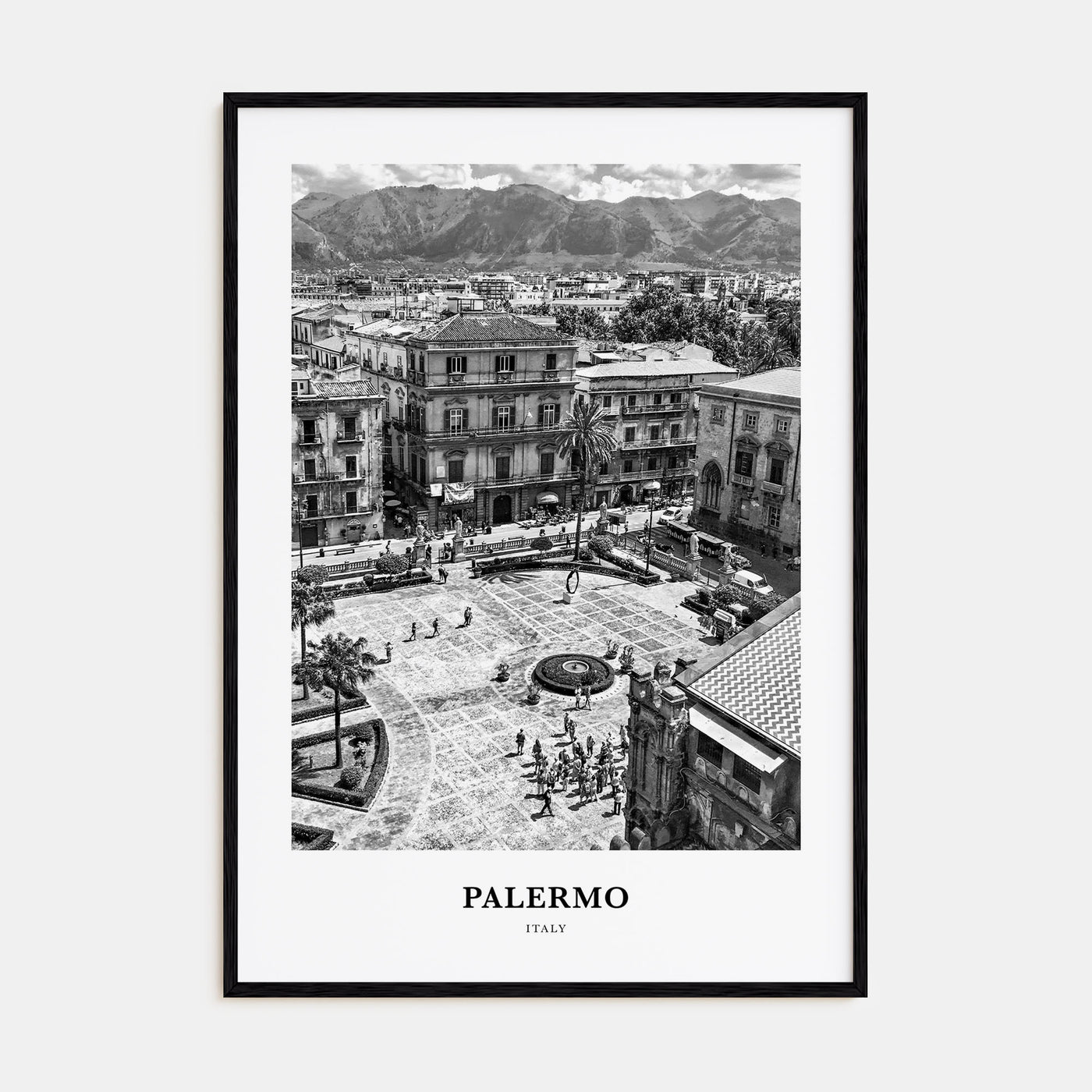 Palermo Portrait B&W Poster