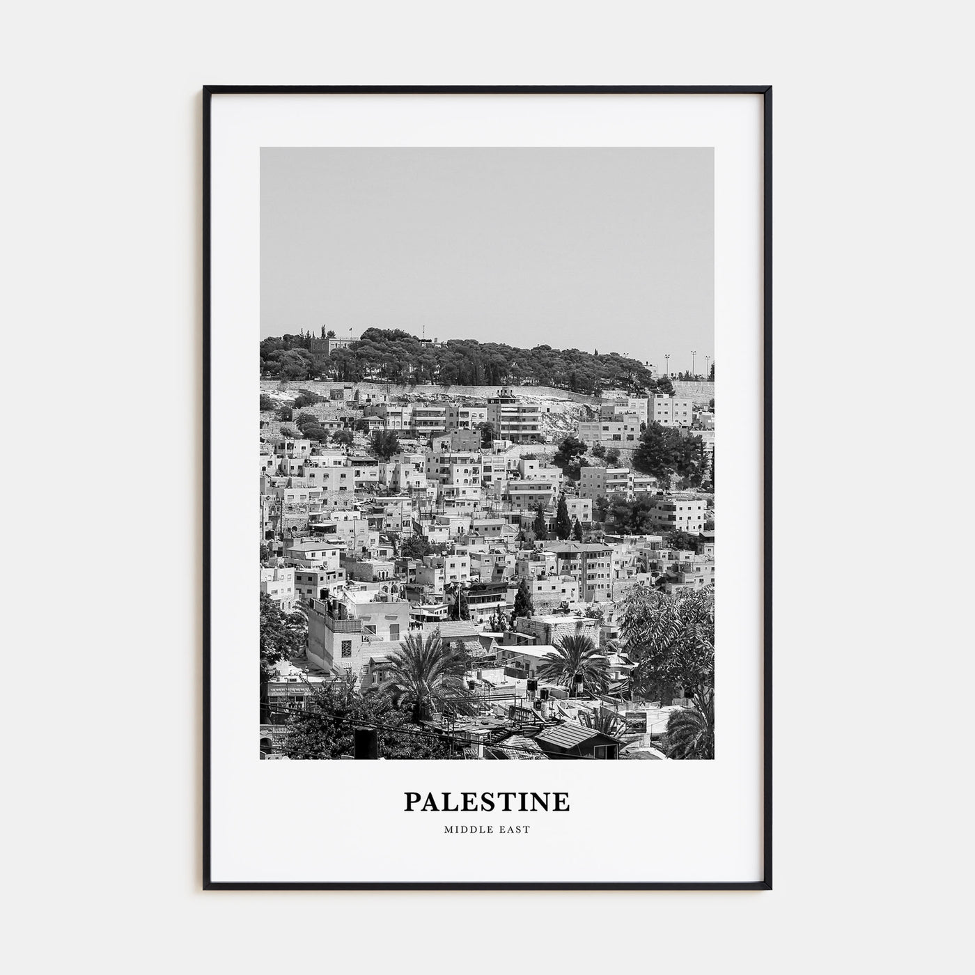 Palestine Portrait B&W No 2 Poster