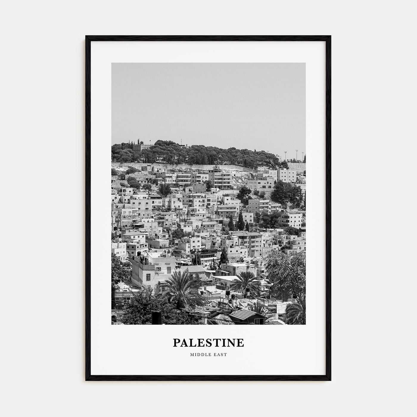 Palestine Portrait B&W No 2 Poster