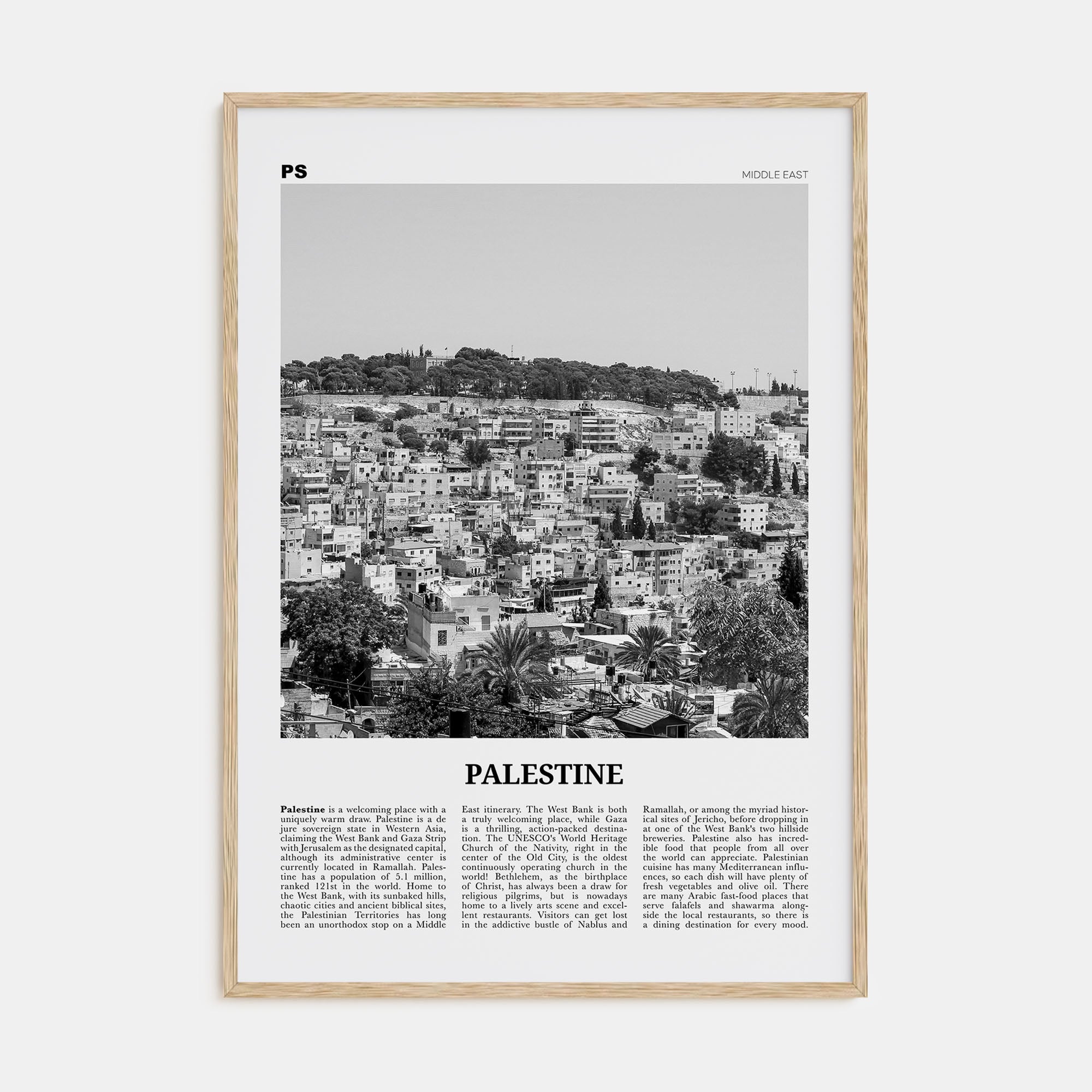 Palestine Travel B&W No 1 Poster