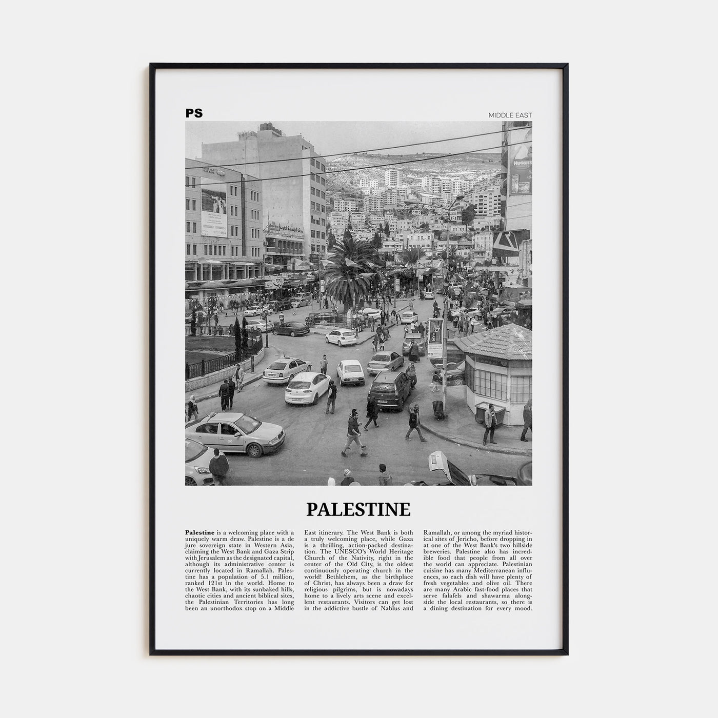 Palestine Travel B&W No 2 Poster