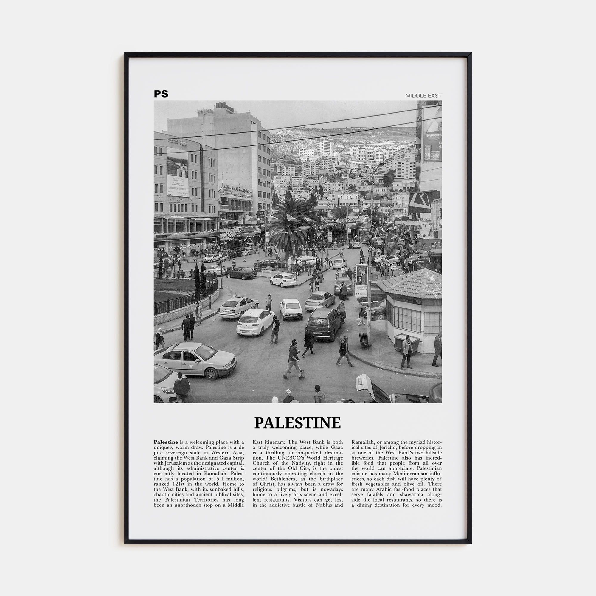 Palestine Travel B&W No 2 Poster