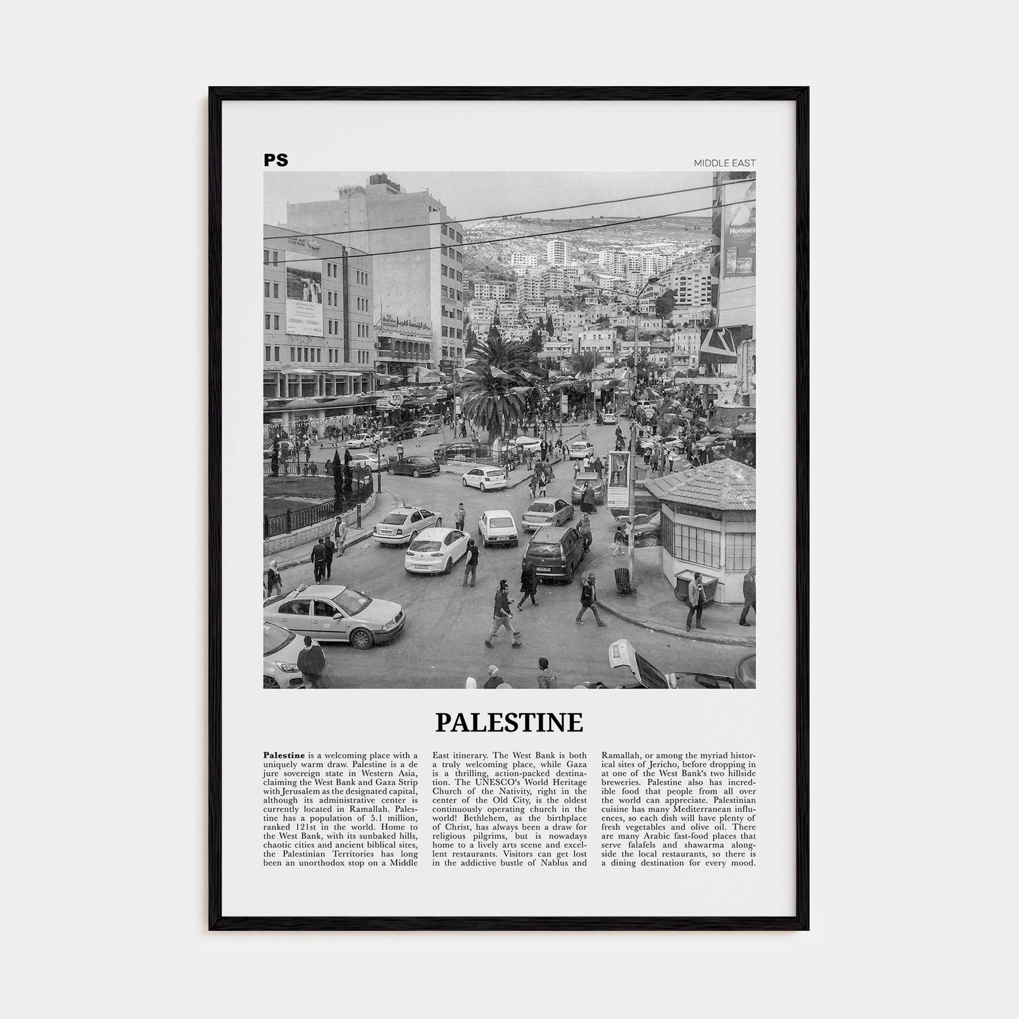 Palestine Travel B&W No 2 Poster