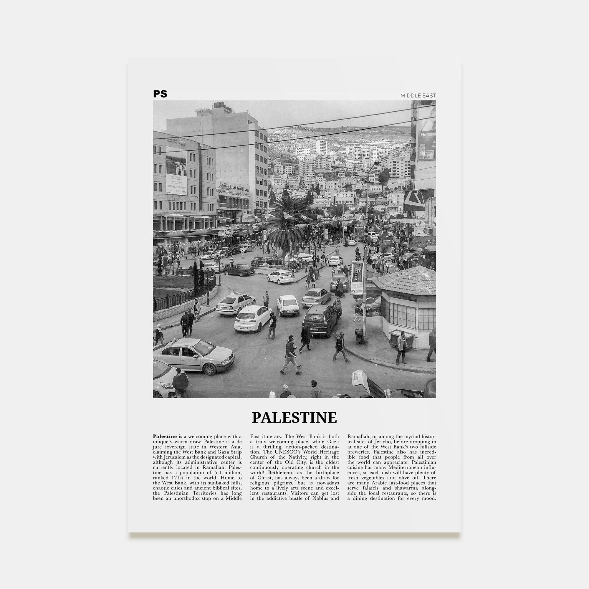 Palestine Travel B&W No 2 Poster
