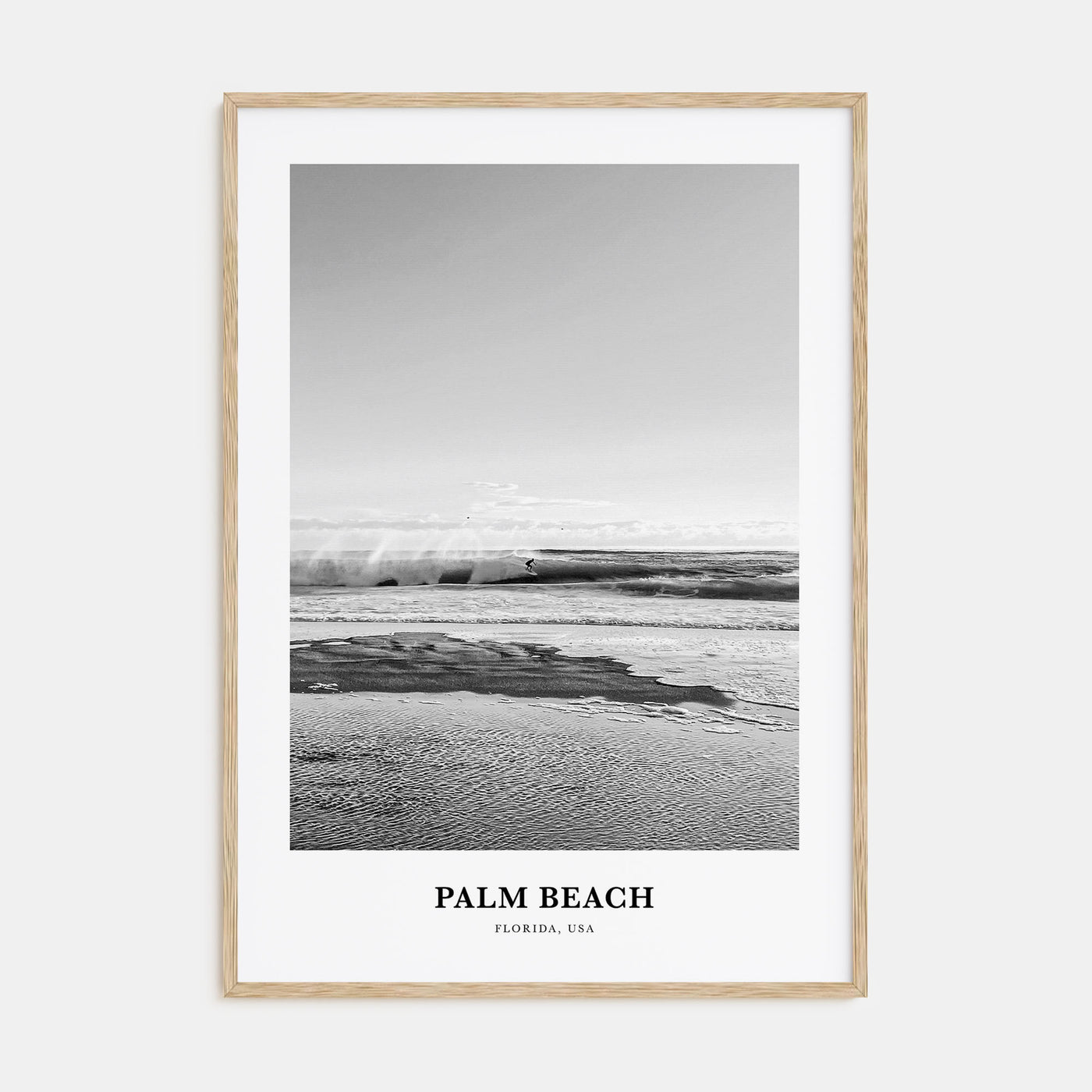 Palm Beach, Florida Portrait B&W Poster