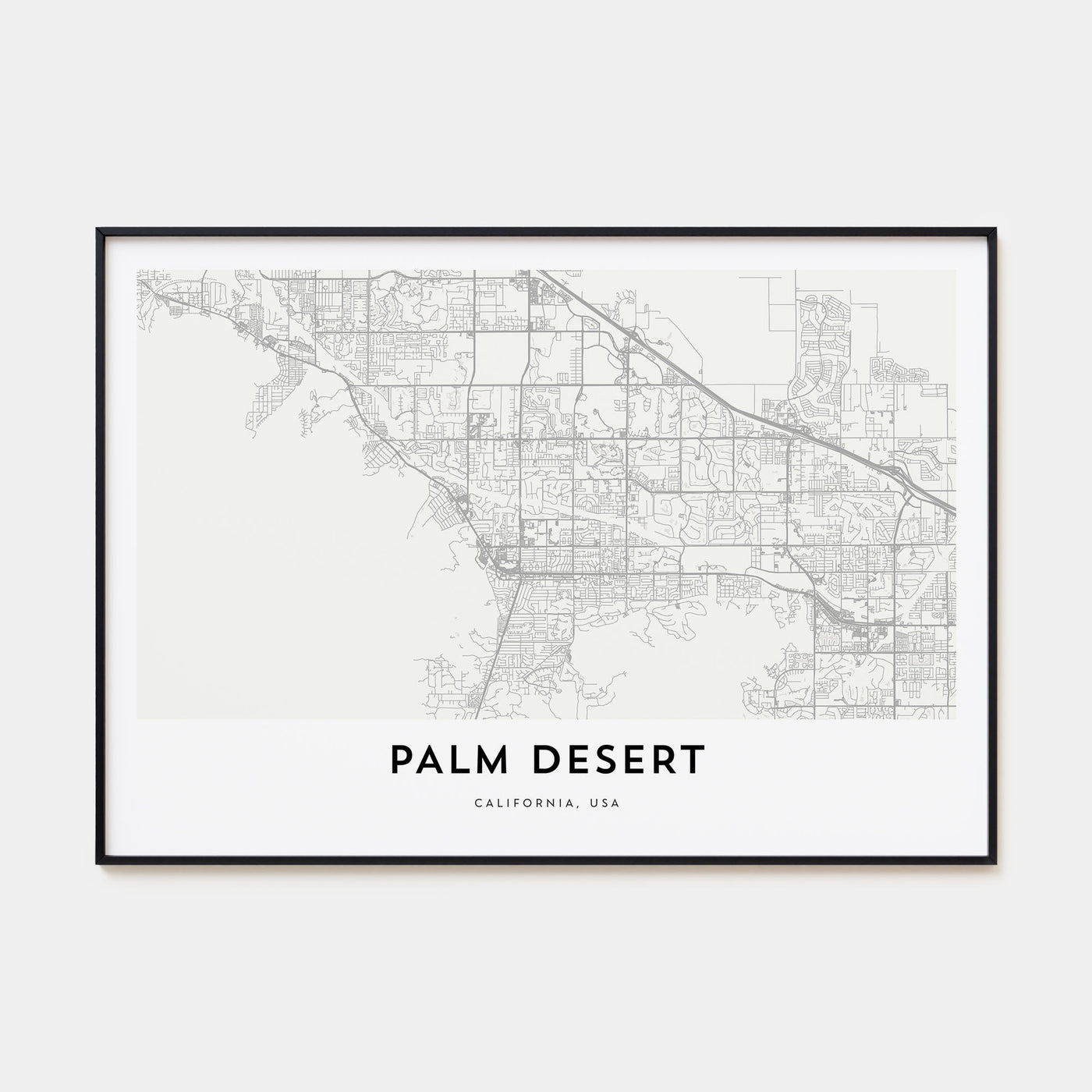 Palm Desert Map Landscape Poster