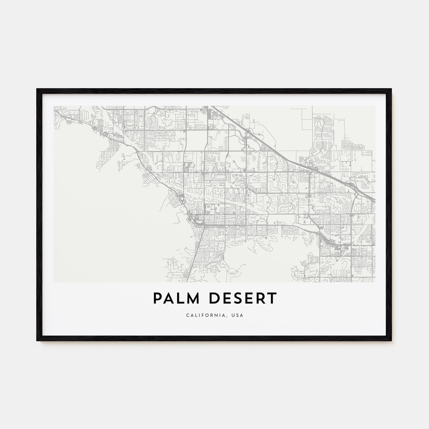 Palm Desert Map Landscape Poster