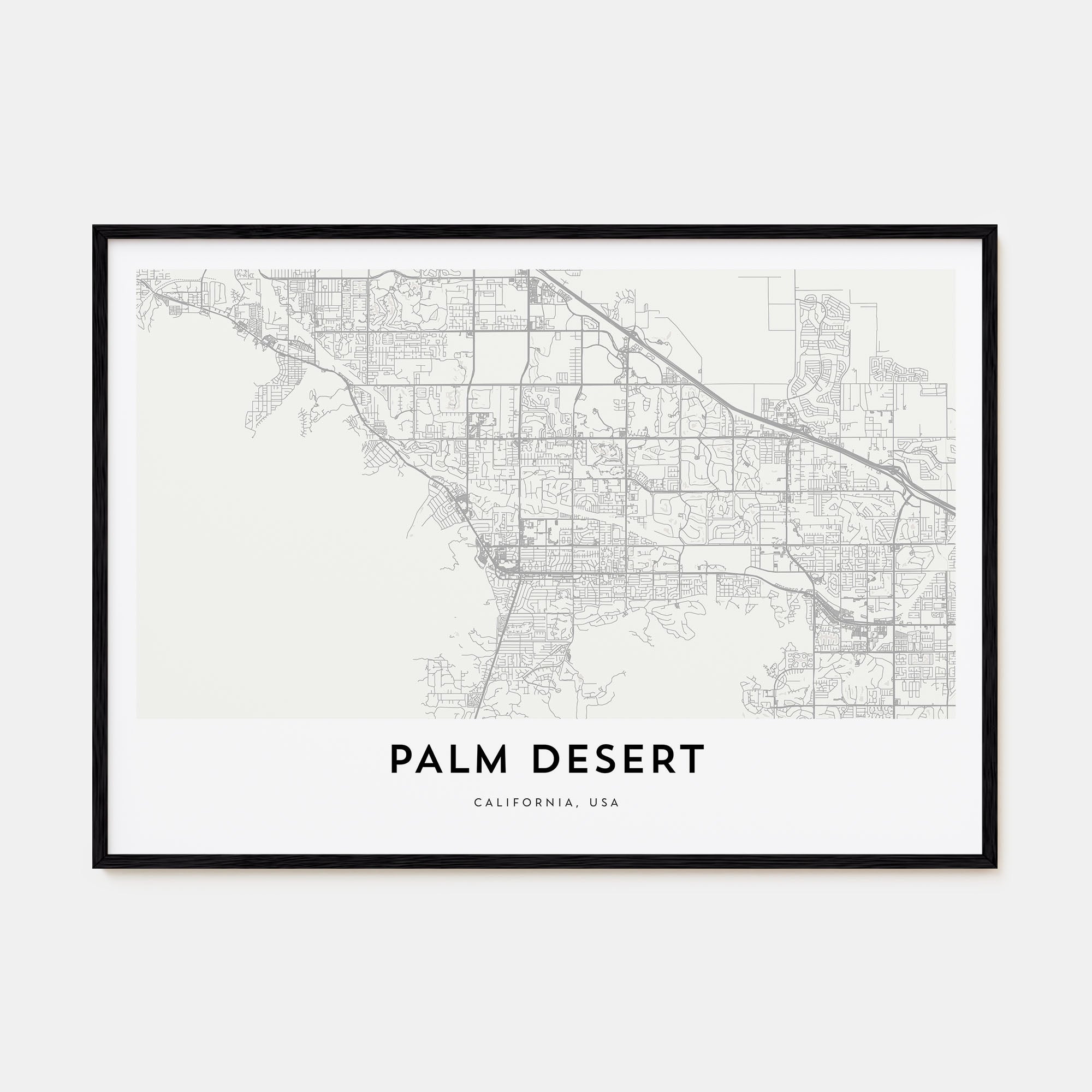 Palm Desert Map Landscape Poster