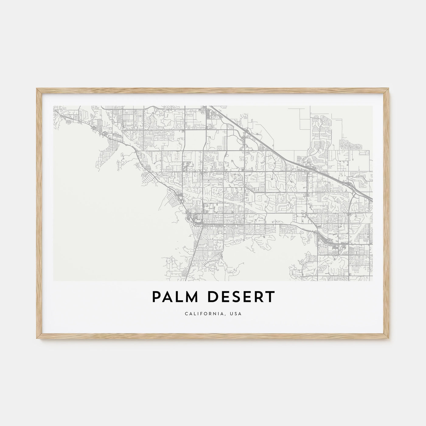 Palm Desert Map Landscape Poster