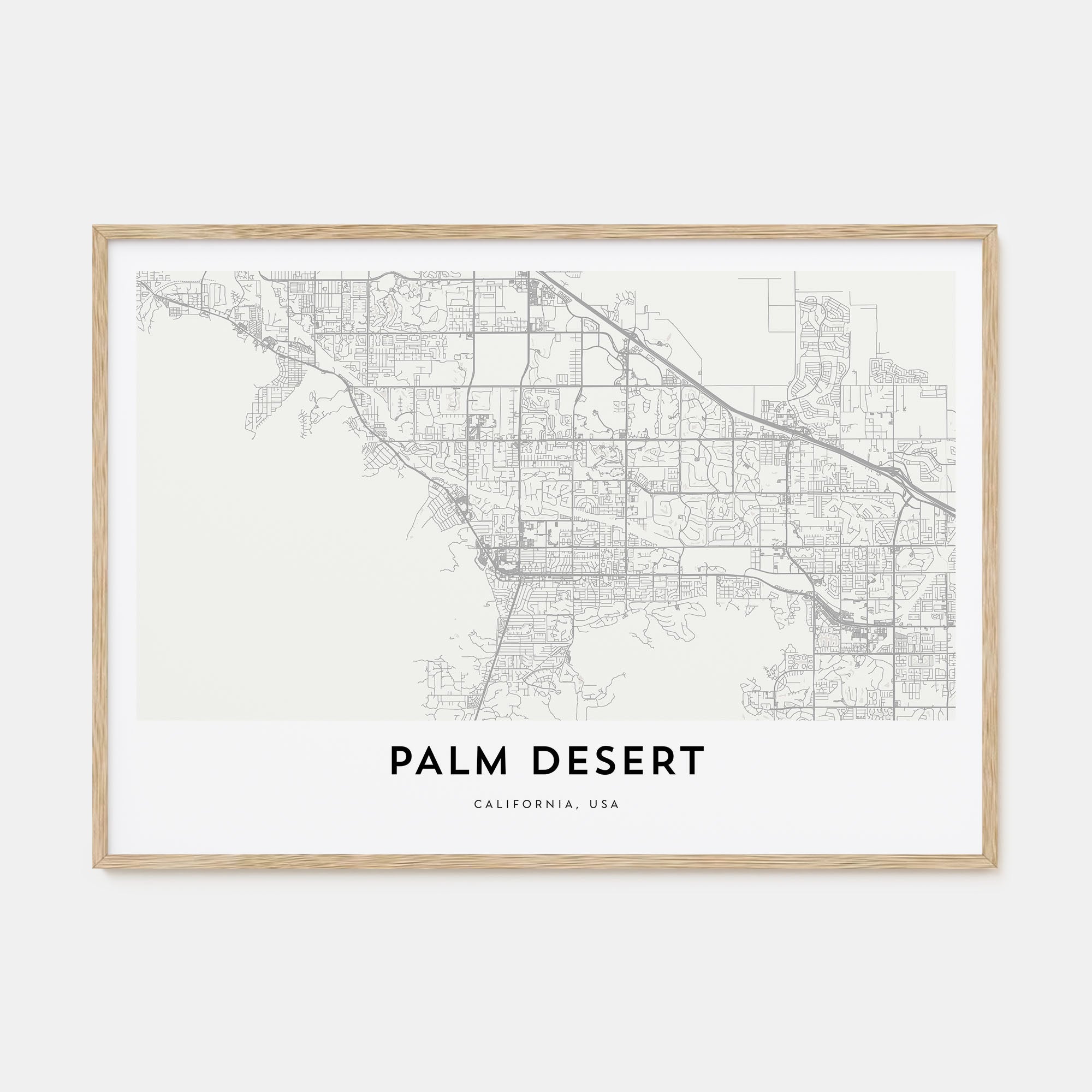 Palm Desert Map Landscape Poster