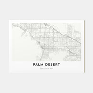 Palm Desert Map Landscape Poster