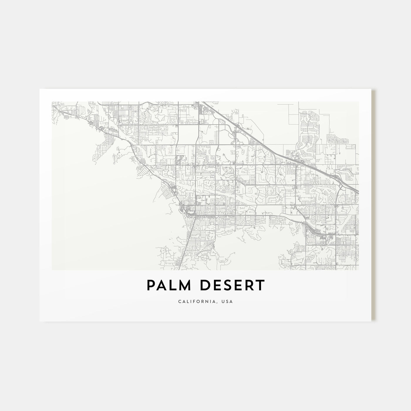Palm Desert Map Landscape Poster