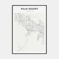 Palm Desert Map Portrait Poster