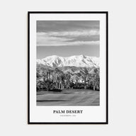 Palm Desert Portrait B&W Poster