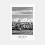Palm Desert Portrait B&W Poster