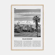 Palm Desert Travel B&W Poster