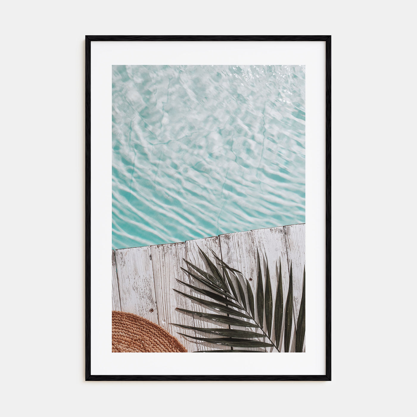 Palm Leaf Pool Photo Color Poster
