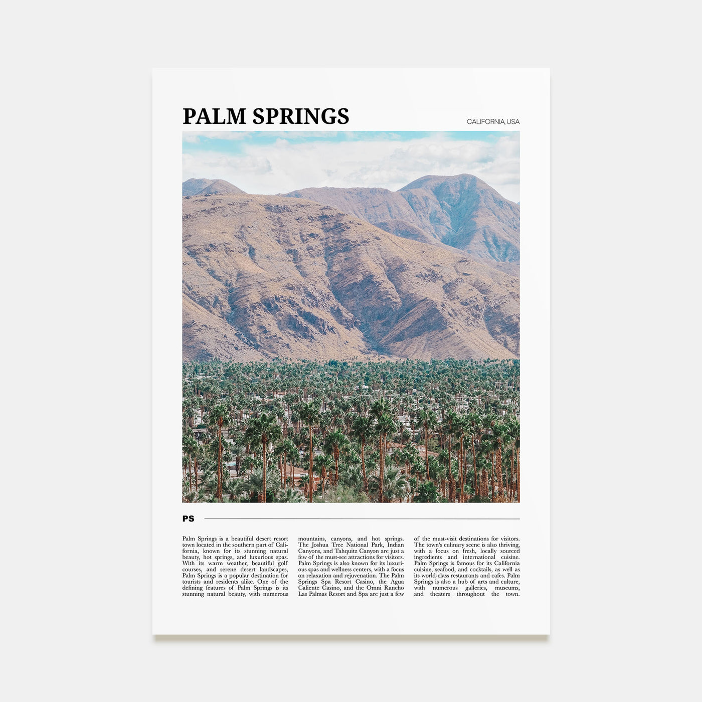 Palm Springs Travel Color No 2 Poster