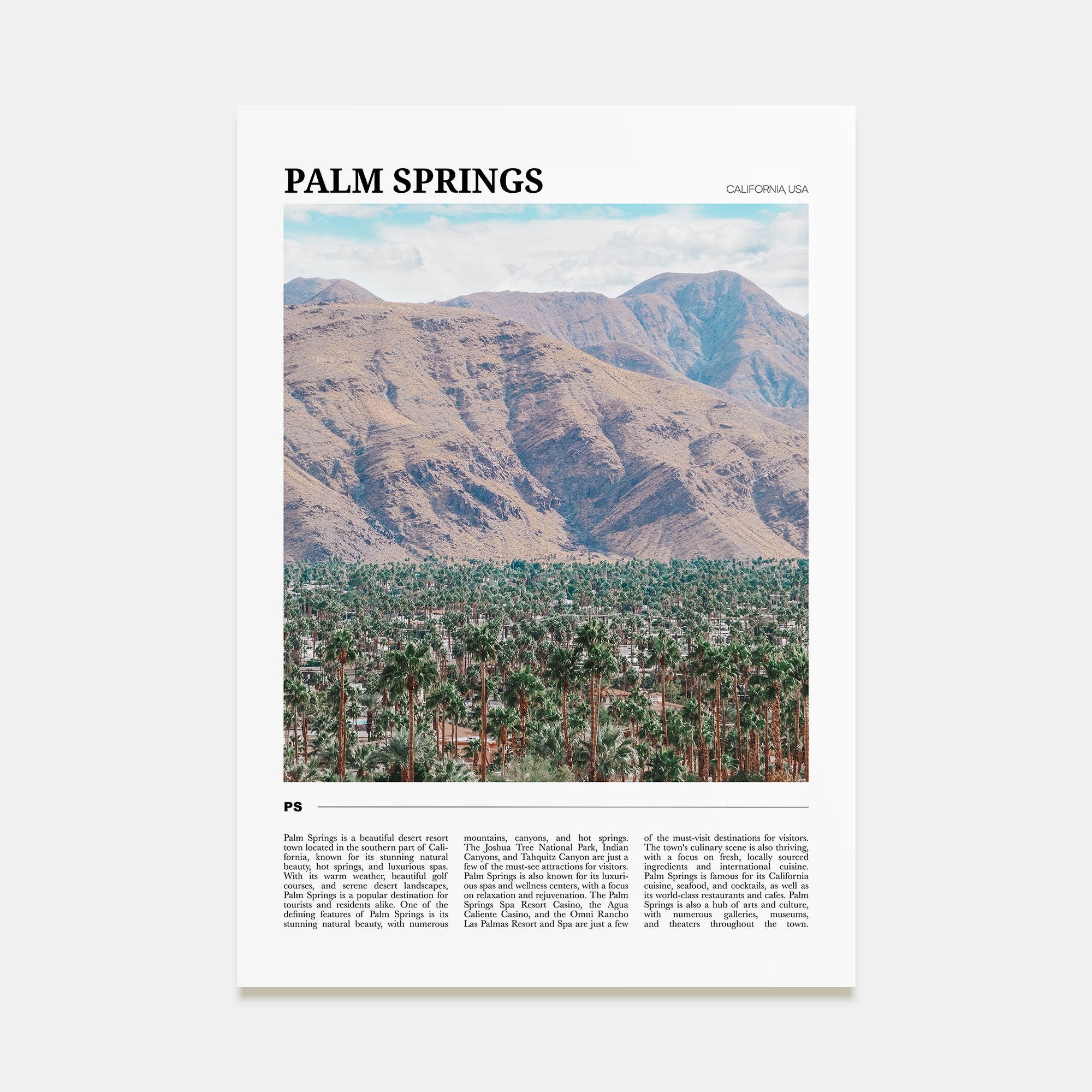 Palm Springs Travel Color No 2 Poster