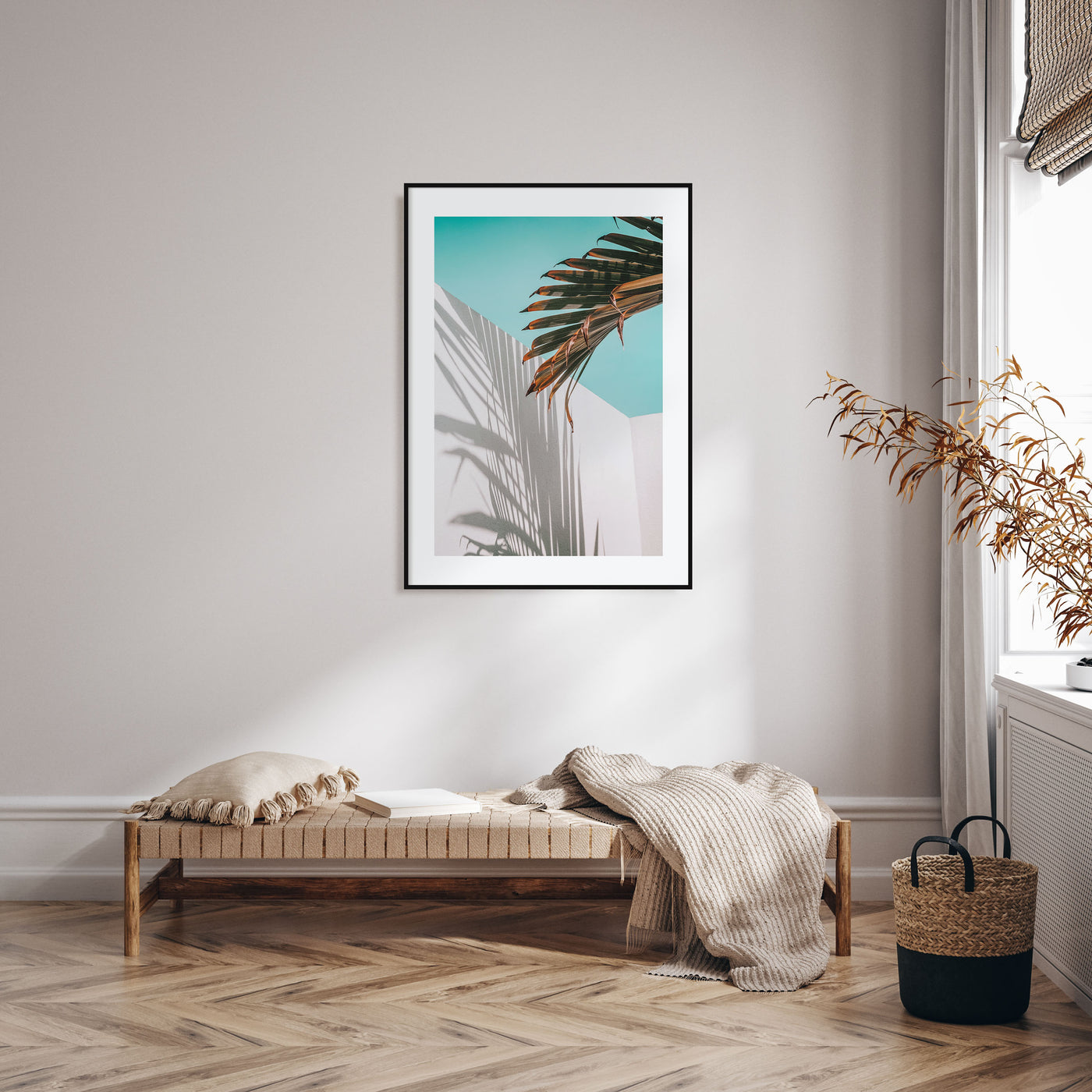 Palm Tree Shadow Photo Color Poster