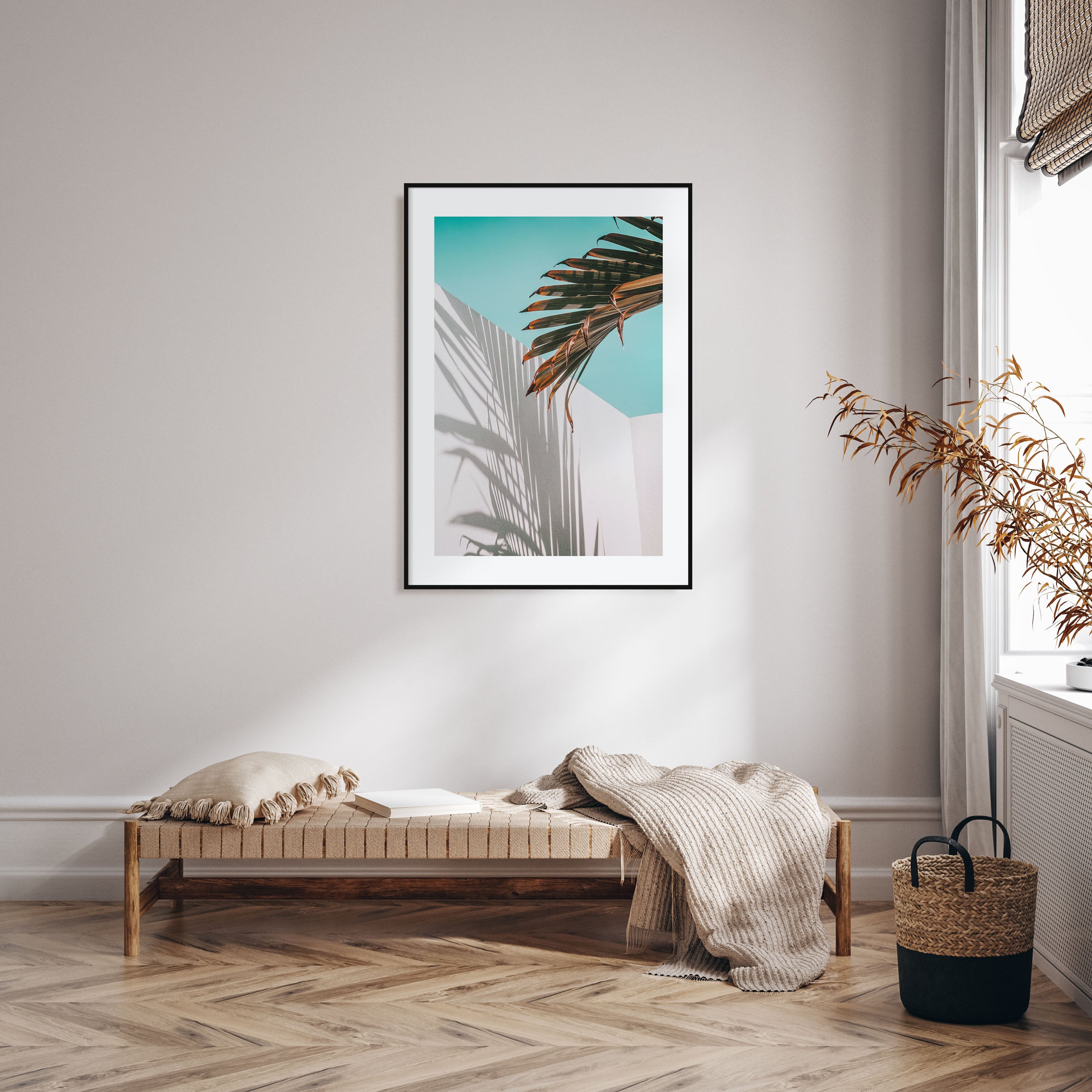 Palm Tree Shadow Photo Color Poster
