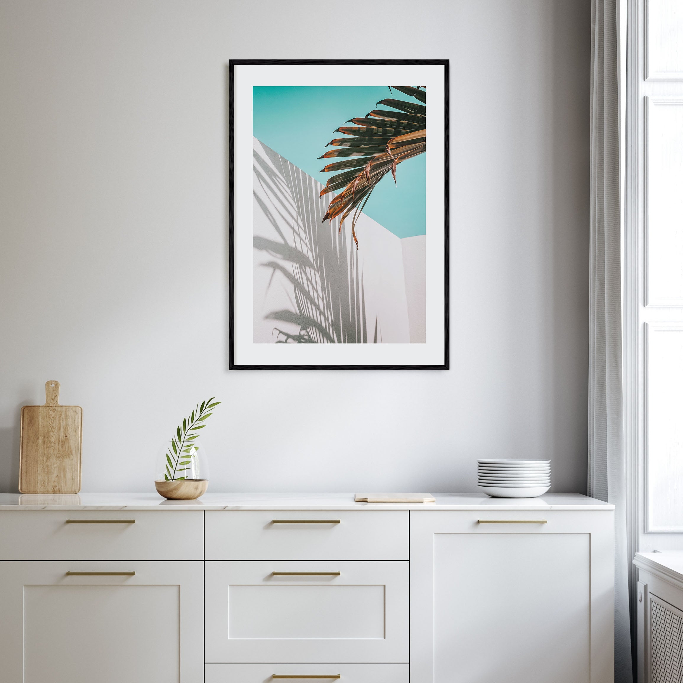 Palm Tree Shadow Photo Color Poster