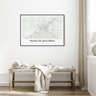 Palma de Mallorca Map Landscape Poster