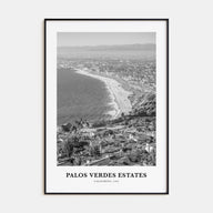 Palos Verdes Estates Portrait B&W Poster