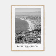 Palos Verdes Estates Portrait B&W Poster