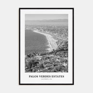 Palos Verdes Estates Portrait B&W Poster
