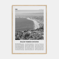 Palos Verdes Estates Travel B&W Poster