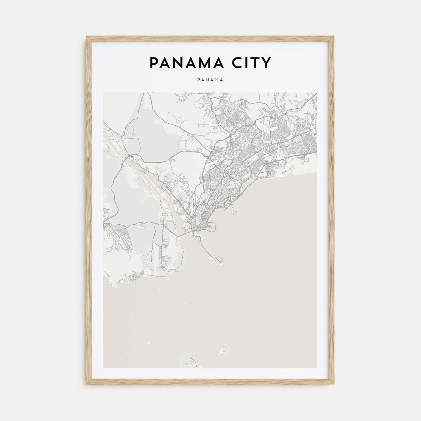 Panama City, Panama Map Portrait Poster