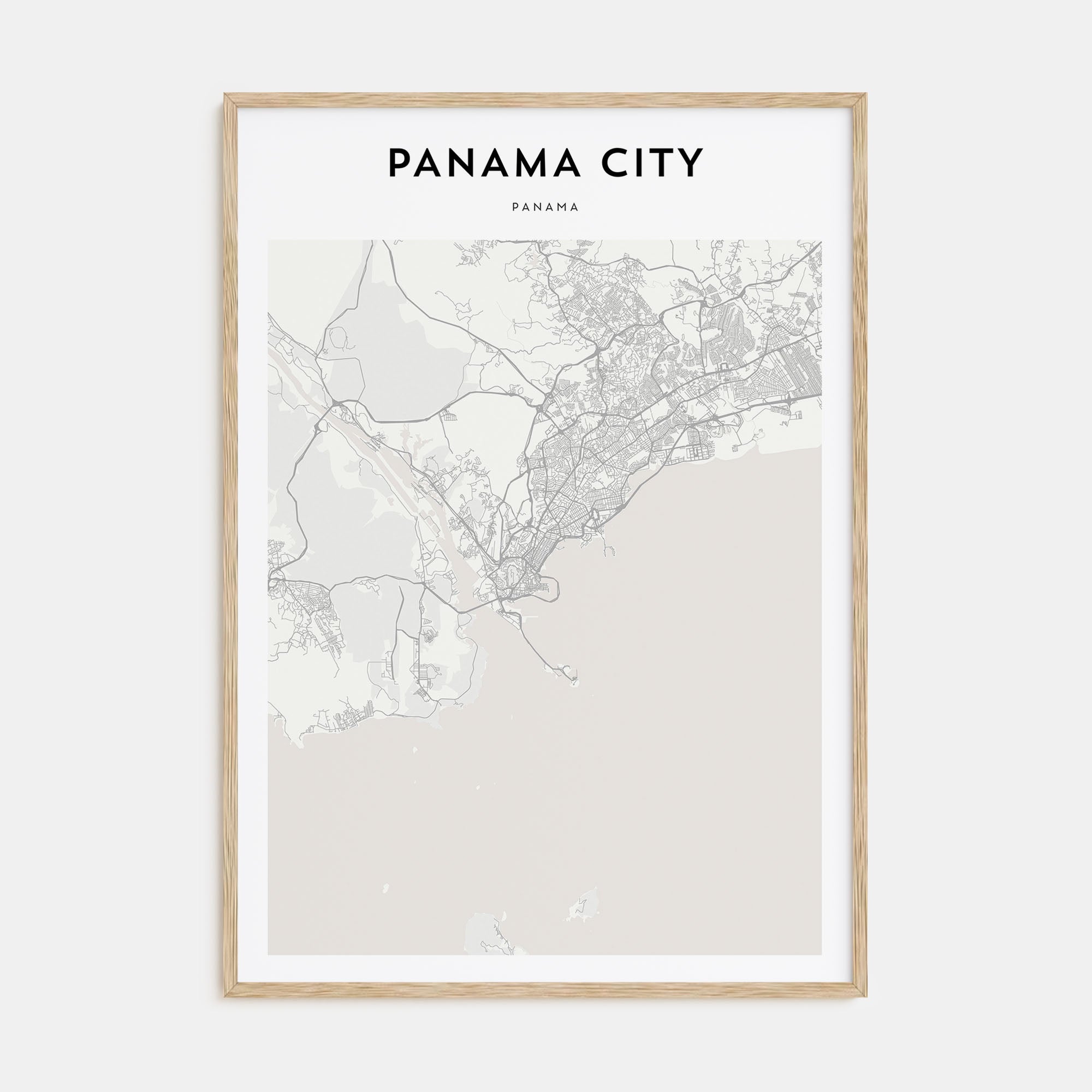 Panama City, Panama Map Portrait Poster