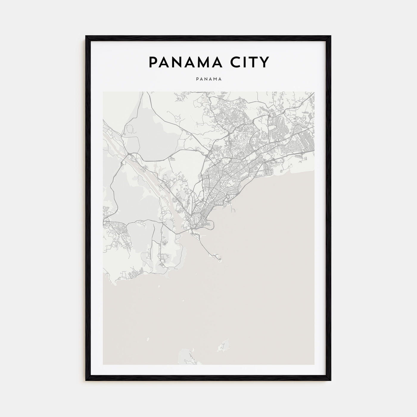 Panama City, Panama Map Portrait Poster