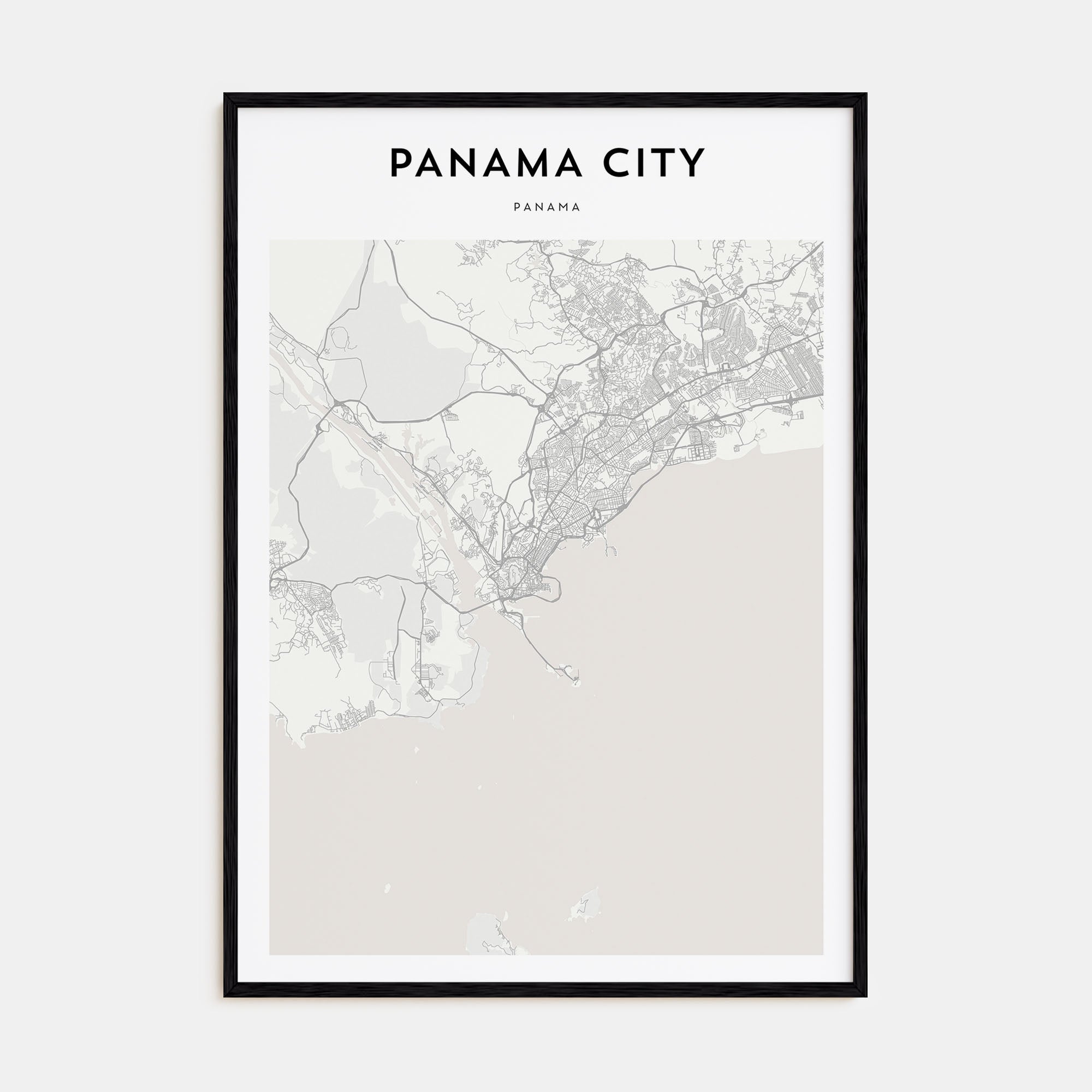 Panama City, Panama Map Portrait Poster