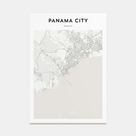 Panama City, Panama Map Portrait Poster