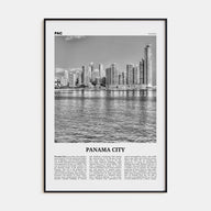 Panama City, Panama Travel B&W No 1 Poster